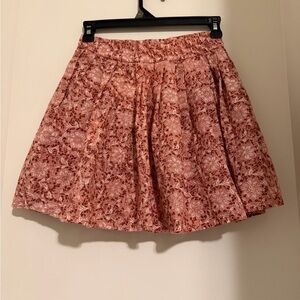 American Eagle Pink Floral Mini Skirt XS Boho Flowy